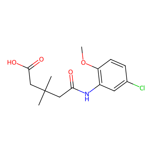 4-(5-Chloro-2-methoxyphenylcarbamoyl)-3,3-dimethylbutanoic acid structure