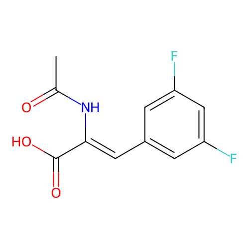 2-Acetamido-3-(3,5-difluorophenyl)acrylic acid structure