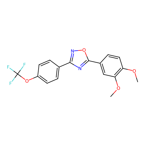 5-(3,4-Dimethoxyphenyl)-3-[4-(trifluoromethoxy)phenyl]-1,2,4-oxadiazole structure