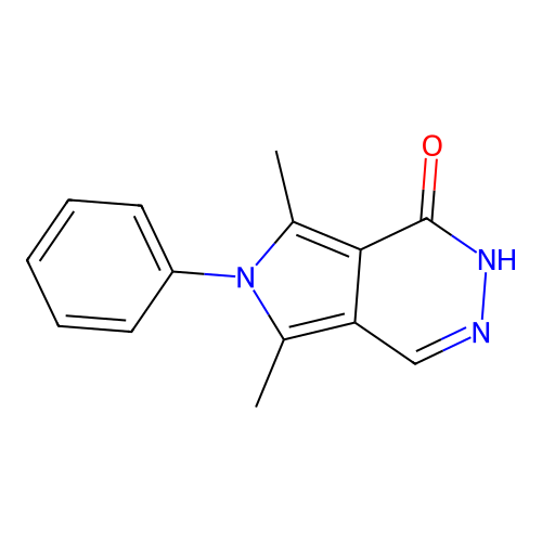 5,7-dimethyl-6-phenyl-2H-pyrrolo[3,4-d]pyridazin-1-one structure
