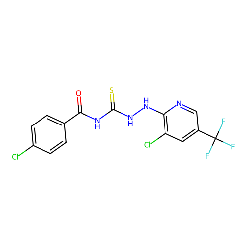 3-{[3-chloro-5-(trifluoromethyl)pyridin-2-yl]amino}-1-(4-chlorobenzoyl)thiourea structure