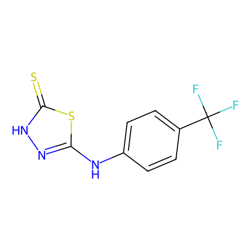 5-[4-(trifluoromethyl)anilino]-3H-1,3,4-thiadiazole-2-thione structure