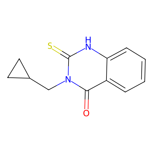 3-(cyclopropylmethyl)-2-sulfanylidene-1H-quinazolin-4-one structure