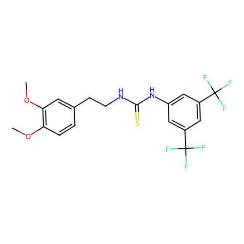 1-[3,5-Bis(trifluoromethyl)phenyl]-3-[2-(3,4-dimethoxyphenyl)ethyl]thiourea structure
