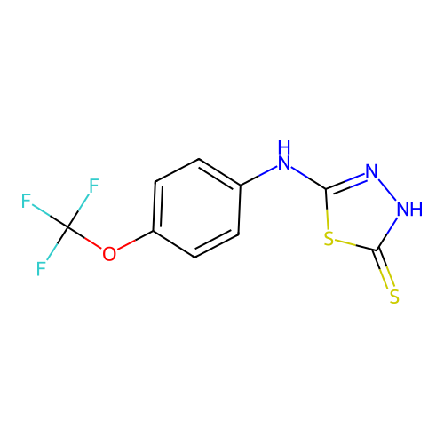 5-{[4-(Trifluoromethoxy)phenyl]amino}-1,3,4-thiadiazole-2-thiol structure
