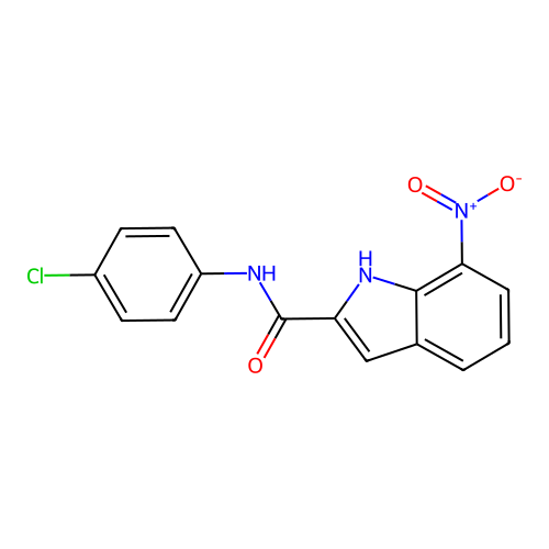N-(4-氯苯基)-7-硝基-1H-吲哚-2-甲酰胺 structure