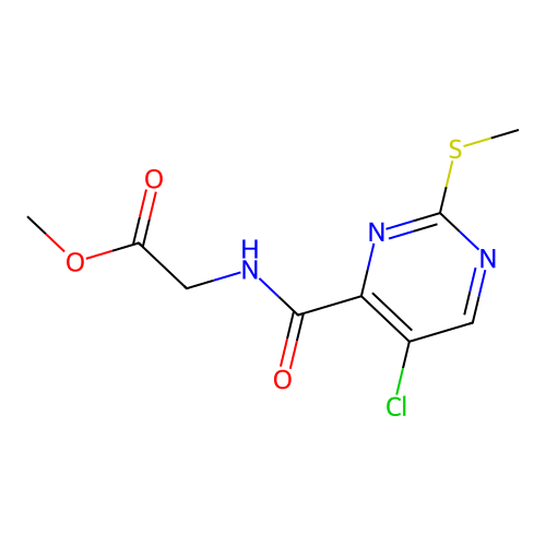 Methyl 2-{[5-chloro-2-(methylsulfanyl)pyrimidin-4-yl]formamido}acetate structure