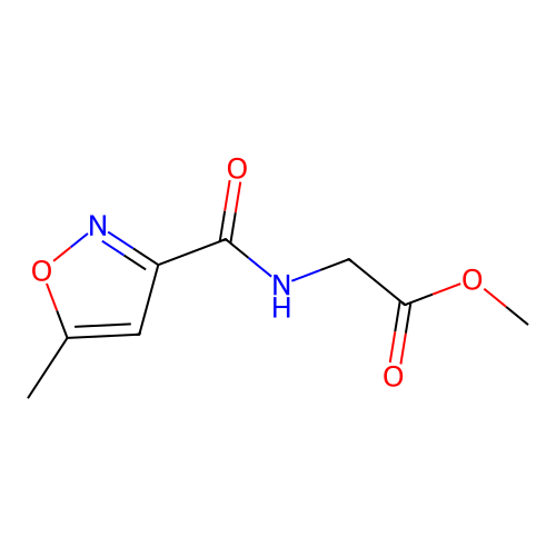 methyl N-(5-methyl-1,2-oxazole-3-carbonyl)glycinate structure
