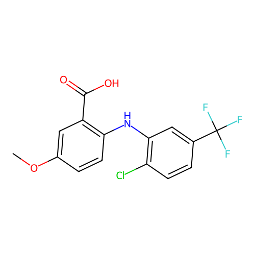 2-{[2-Chloro-5-(Trifluoromethyl)phenyl]amino}-5-Methoxybenzoic Acid structure