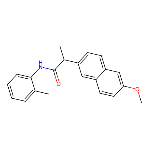 2-(6-methoxy-2-naphthyl)-N-(2-methylphenyl)propanamide structure