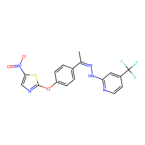 ethanone,1-[4-[oxy]phenyl]-,2-[4-2-pyridinyl]hydrazone structure