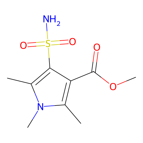 Methyl 1,2,5-trimethyl-4-sulfamoyl-1h-pyrrole-3-carboxylate structure