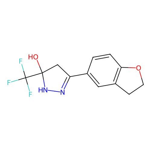 3-(2,3-Dihydro-1-benzofuran-5-yl)-5-(trifluoromethyl)-1,4-dihydropyrazol-5-ol structure