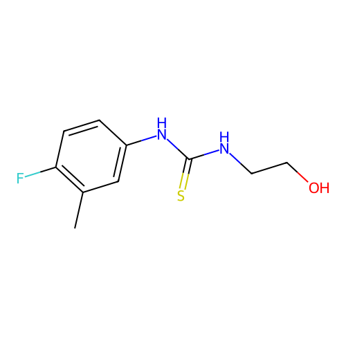 1-(4-Fluoro-3-methylphenyl)-3-(2-hydroxyethyl)thiourea structure