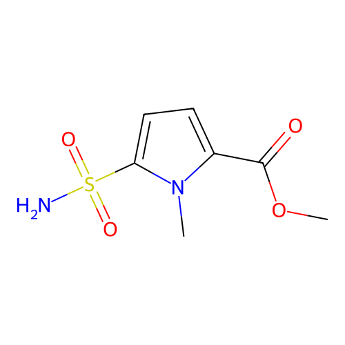 Methyl 1-methyl-5-sulfamoyl-1h-pyrrole-2-carboxylate structure