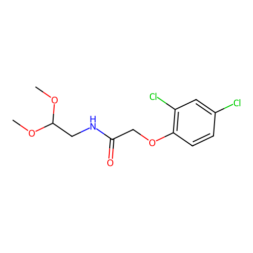 2-(2,4-dichlorophenoxy)-N-(2,2-dimethoxyethyl)acetamide structure