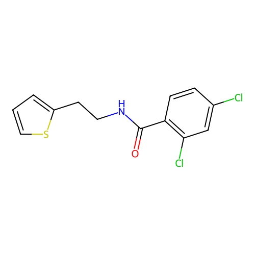2,4-dichloro-N-[2-(2-thienyl)ethyl]benzamide structure