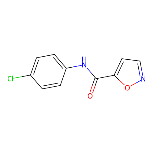 N-(4-chlorophenyl)isoxazole-5-carboxamide structure