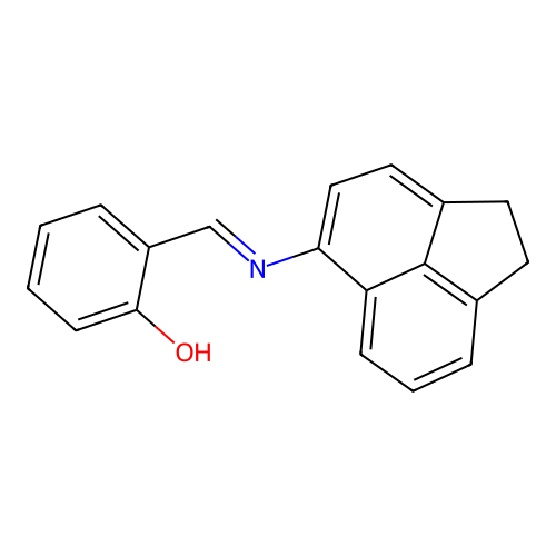 Phenol, 2-[[(1,2-dihydro-5-acenaphthylenyl)imino]methyl]- structure
