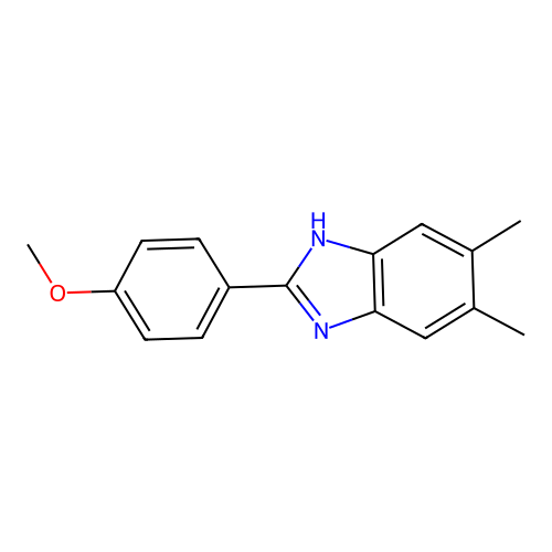 2-(4-Methoxyphenyl)-5,6-dimethyl-1H-benzo[d]imidazole structure