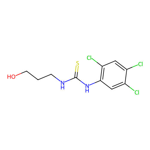 1-(3-Hydroxypropyl)-3-(2,4,5-trichlorophenyl)thiourea structure
