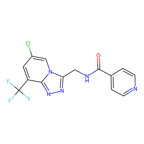 C14H9ClF3N5O structure