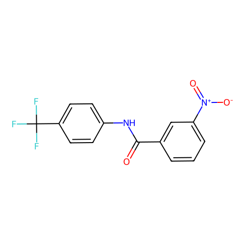 3-nitro-N-[4-(trifluoromethyl)phenyl]benzamide structure