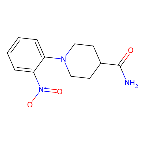 1-(2-Nitrophenyl)piperidine-4-carboxamide structure