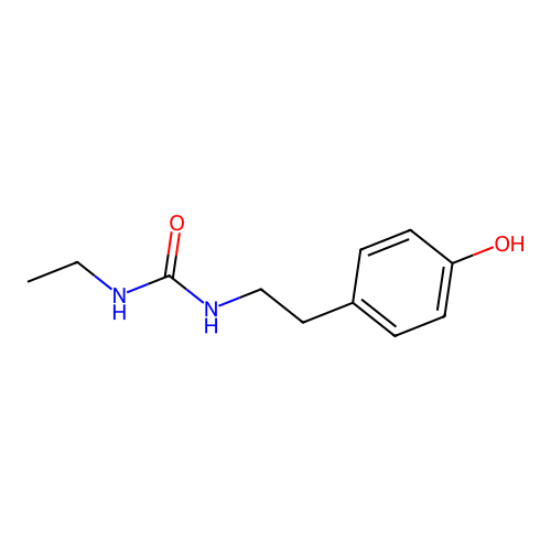3-Ethyl-1-[2-(4-hydroxyphenyl)ethyl]urea structure