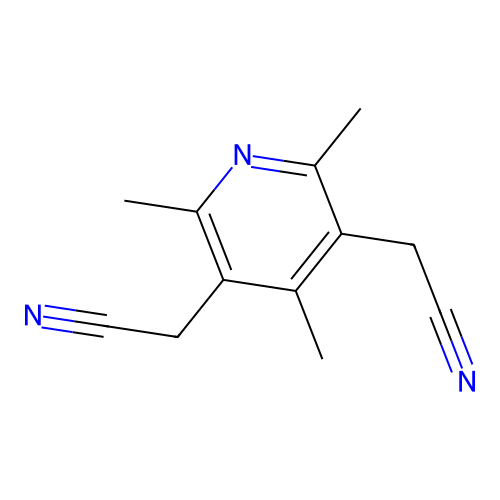 2-[5-(Cyanomethyl)-2,4,6-trimethylpyridin-3-yl]acetonitrile structure