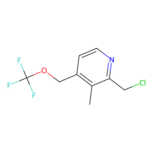 Pyridine, 2-(chloromethyl)-3-methyl-4-[(trifluoromethoxy)methyl]- structure
