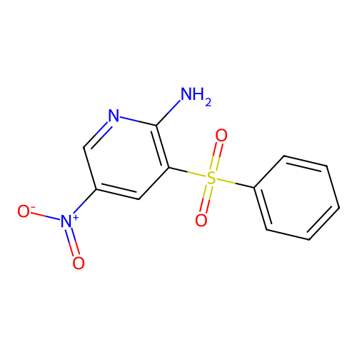 2-Amino-5-nitro-3-(phenylsulfonyl)pyridine structure
