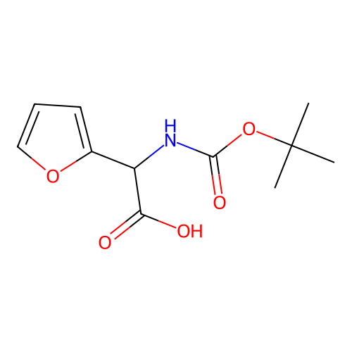 Boc-2-amino-2-furanacetic acid structure