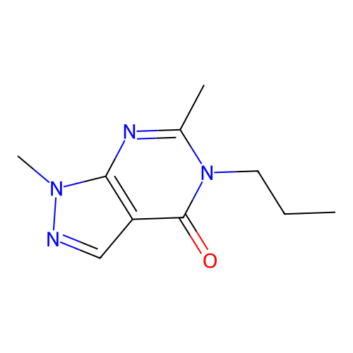 1,6-Dimethyl-5-propyl-1,5-dihydro-4H-pyrazolo[3,4-d]pyrimidin-4-one structure