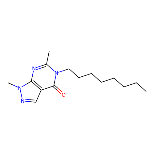 1,6-Dimethyl-5-octyl-1,5-dihydro-4H-pyrazolo[3,4-d]pyrimidin-4-one structure