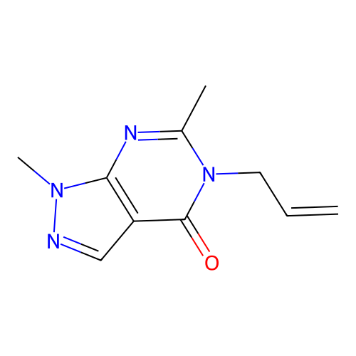 1,6-Dimethyl-5-prop-2-enylpyrazolo[3,4-d]pyrimidin-4-one structure