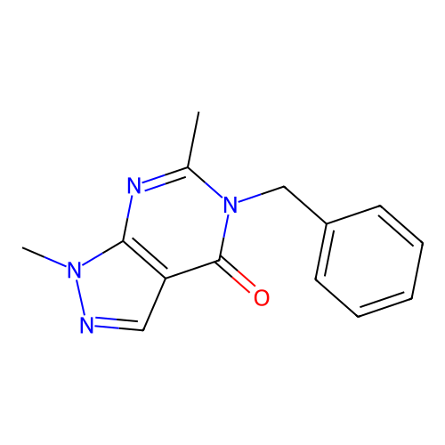 5-Benzyl-1,6-dimethylpyrazolo[3,4-d]pyrimidin-4-one structure