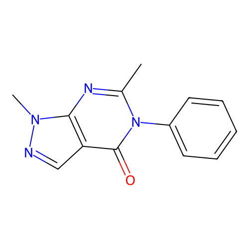 1,6-Dimethyl-5-phenyl-1,5-dihydro-4H-pyrazolo[3,4-d]pyrimidin-4-one structure