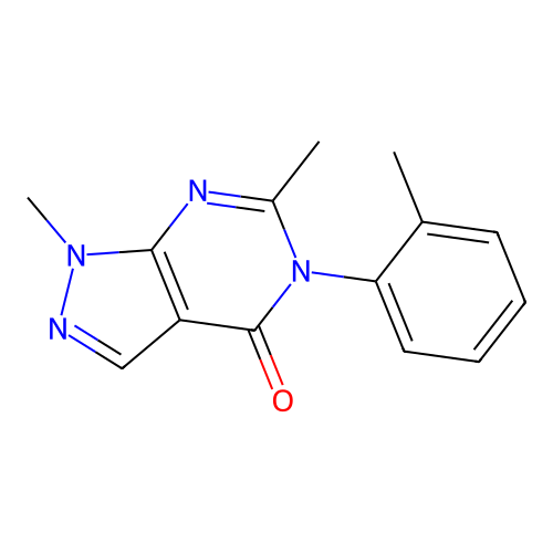 1,6-Dimethyl-5-(2-methylphenyl)pyrazolo[3,4-d]pyrimidin-4-one structure