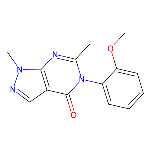 5-(2-Methoxyphenyl)-1,6-dimethylpyrazolo[3,4-d]pyrimidin-4-one structure