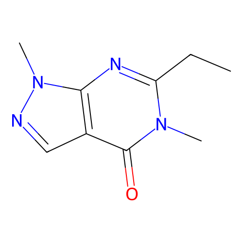 6-Ethyl-1,5-dimethyl-1,5-dihydro-4H-pyrazolo[3,4-d]pyrimidin-4-one structure