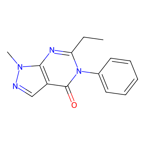 6-Ethyl-1-methyl-5-phenylpyrazolo[3,4-d]pyrimidin-4-one structure