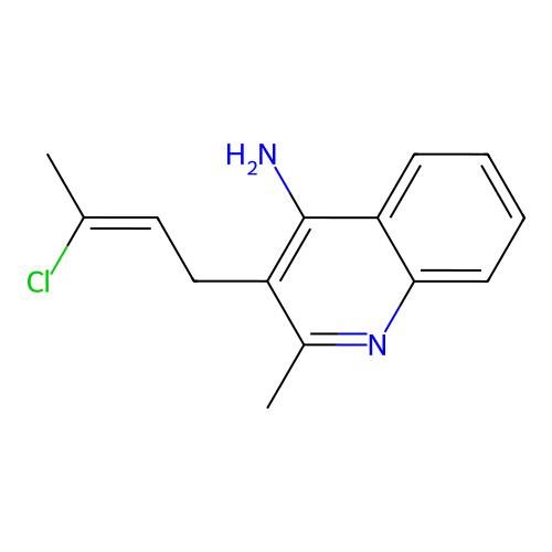 3-(3-Chlorobut-2-en-1-yl)-2-methylquinolin-4-amine structure