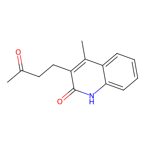 4-methyl-3-(3-oxobutyl)-1H-quinolin-2-one structure
