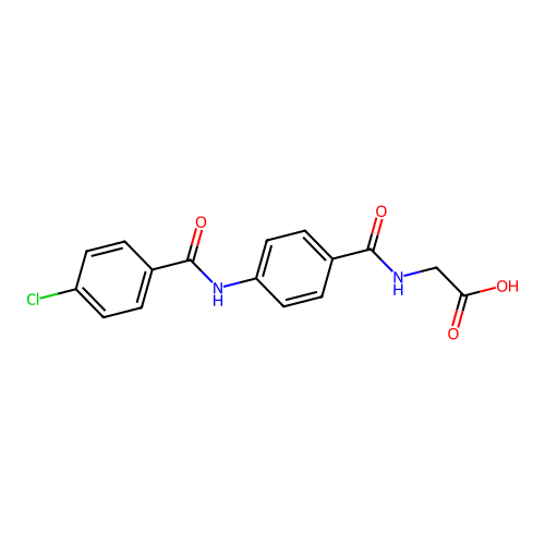 N-[4-[(4-Chlorobenzoyl)amino]benzoyl]glycine structure