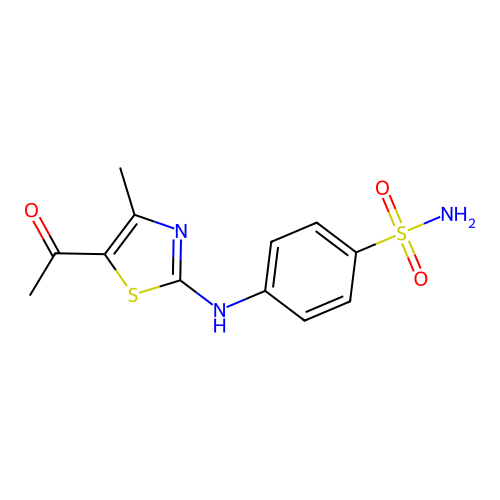 4-[(5-Acetyl-4-methyl-1,3-thiazol-2-yl)amino]benzenesulfonamide structure