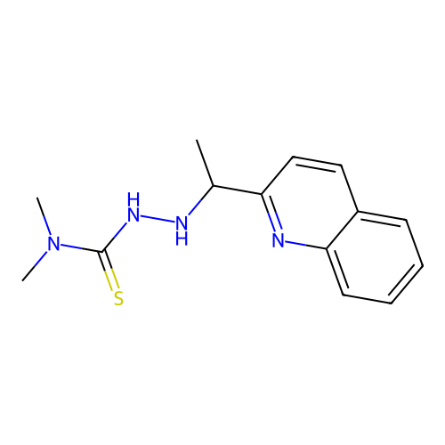 Hydrazinecarbothioamide, N,N-dimethyl-2-[1-(2-quinolinyl)ethyl]- structure
