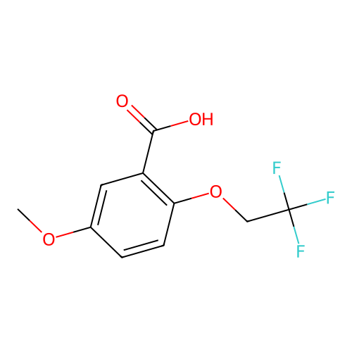 5-Methoxy-2-(2,2,2-trifluoroethoxy)benzoic acid structure