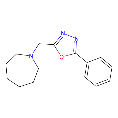 1-[(5-Phenyl-1,3,4-oxadiazol-2-yl)methyl]azepane structure