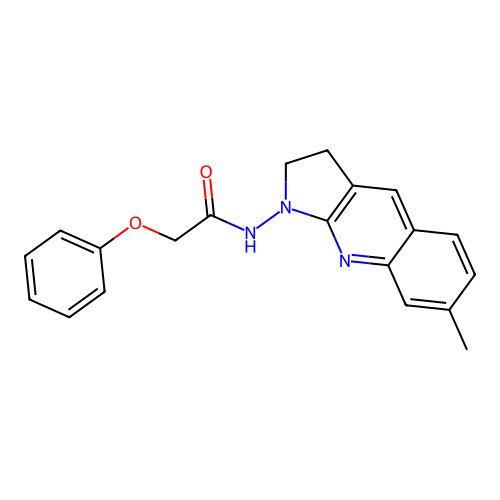 N-(7-methyl-2,3-dihydro-1H-pyrrolo[2,3-b]quinolin-1-yl)-2-phenoxyacetamide structure